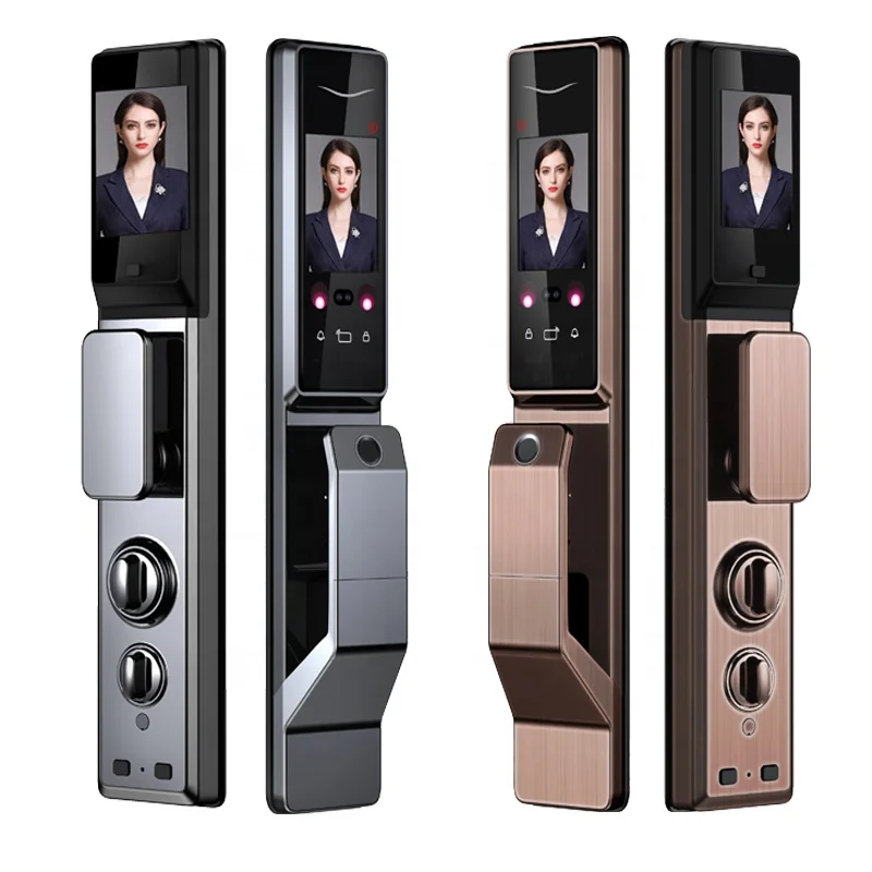 Smart Door Locks Tuya WIFI  Deadbolt Lock Smart home Deadbolt Lock Fingerprint APP remote with face and monitor camera padlock