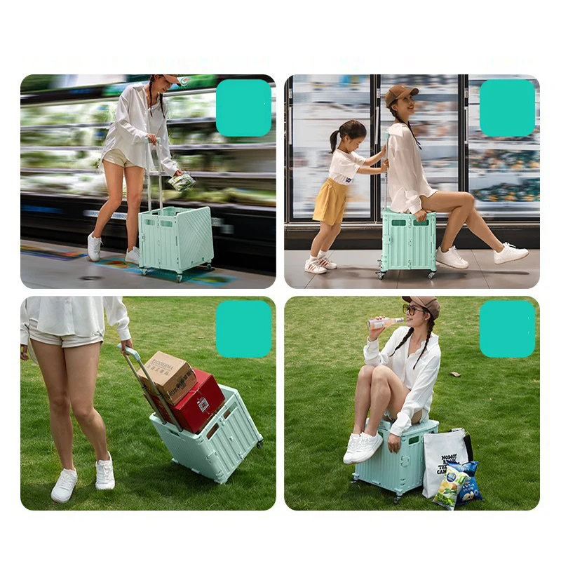 Small mini foldable supermarket folding shopping cart trolley for supermarket