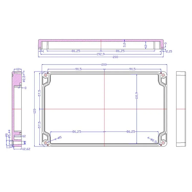 Прозрачная крышка корпуса ABS пластиковый корпус IP 65 светодиодный блок управления
