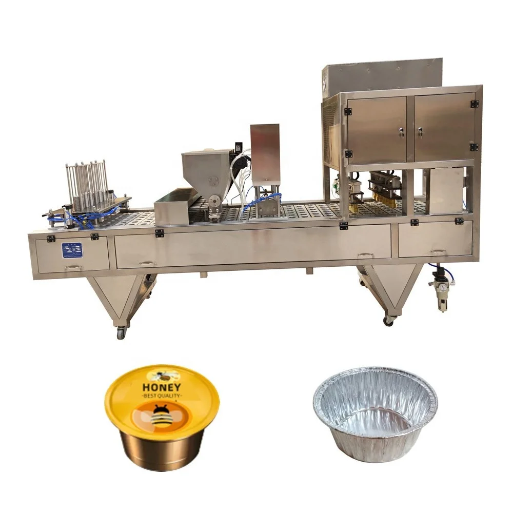 Maple Syrup Blueberry Cobbler Jam Honey Mel Condensed Milk Mustard Automatic Cup Filling Sealing Packing Machine