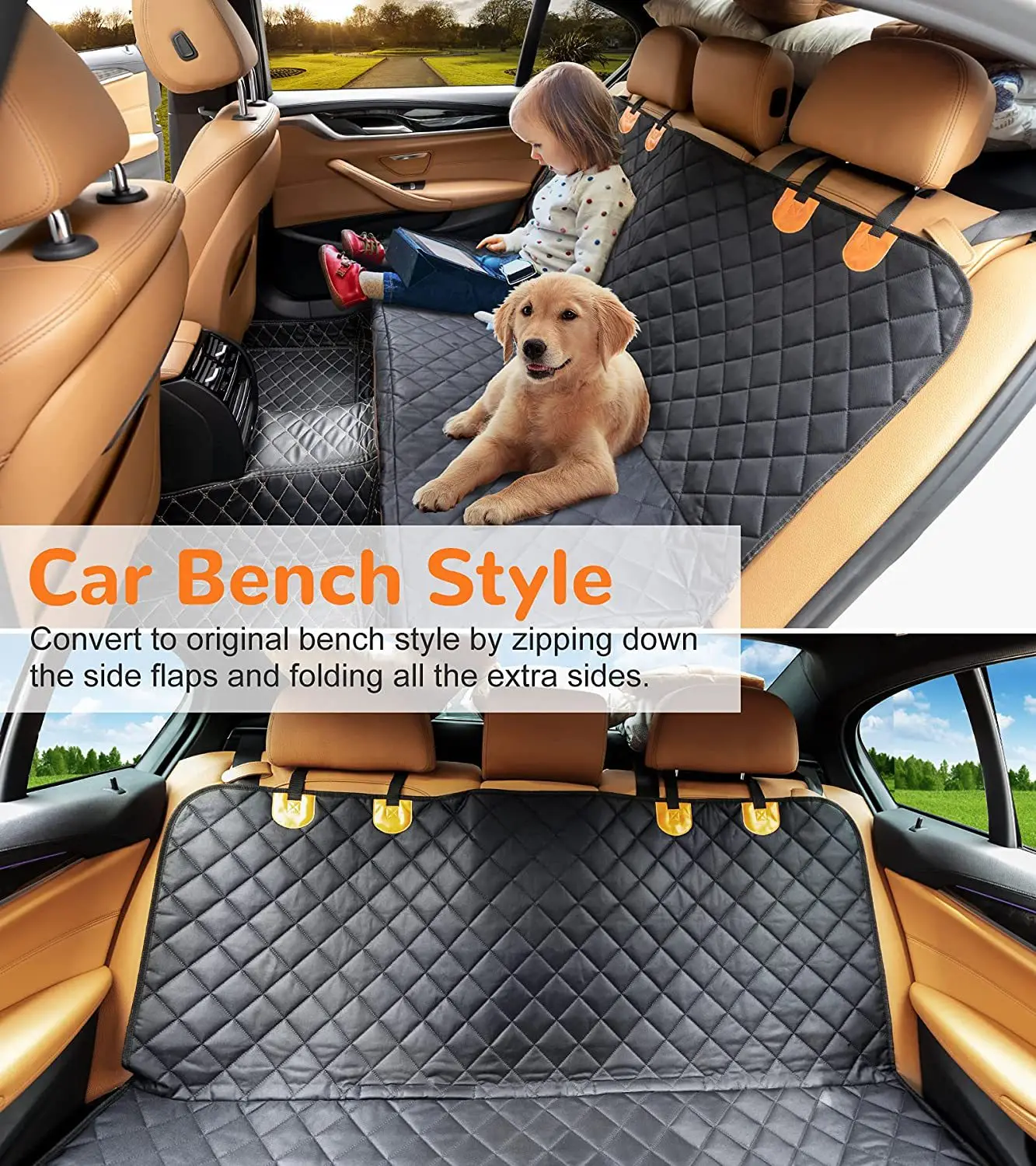 outdoor Oxford waterproof durable large size pet hammock pet safety belt Dogs pet car seat cover