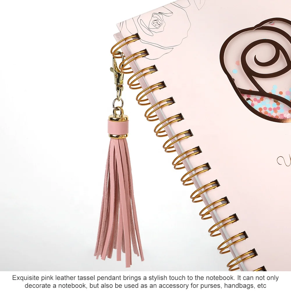 Индивидуальная печатная бумага, персонализированные Необычные розовые золотые цветы, роскошные женские спиральные блокноты формата A5 в твердой обложке с ручкой, подарочный набор