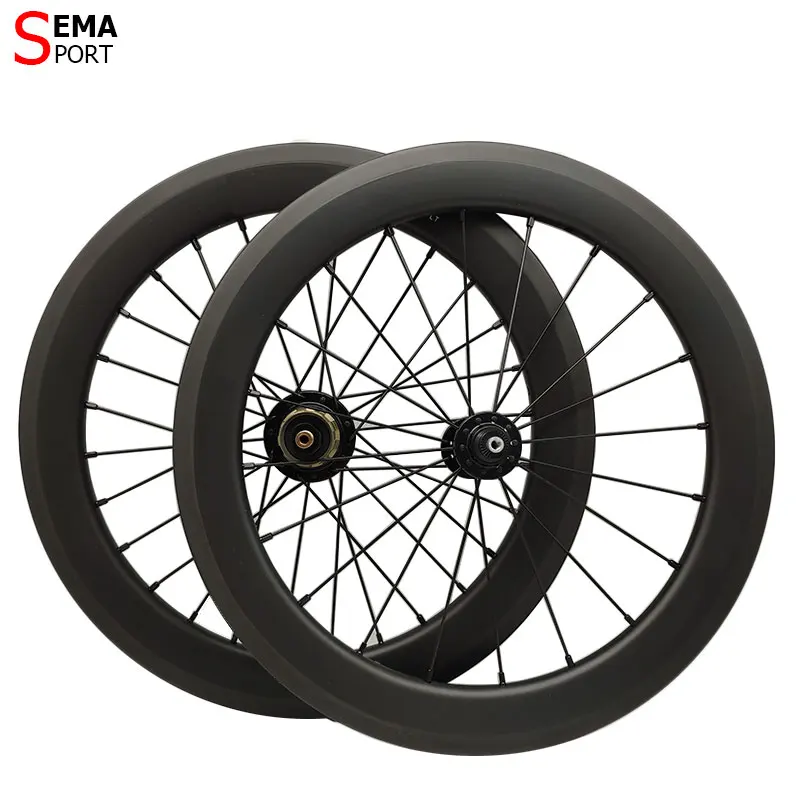 
349SV7-WS Carbon 7speed 14/21holes Fnhon Bike 349 3sixty Folding Bicycle Wheels 