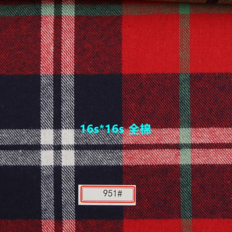 
Factory price fashion 16x16 cheap soft shirt fabric 100% cotton flannel for garment 