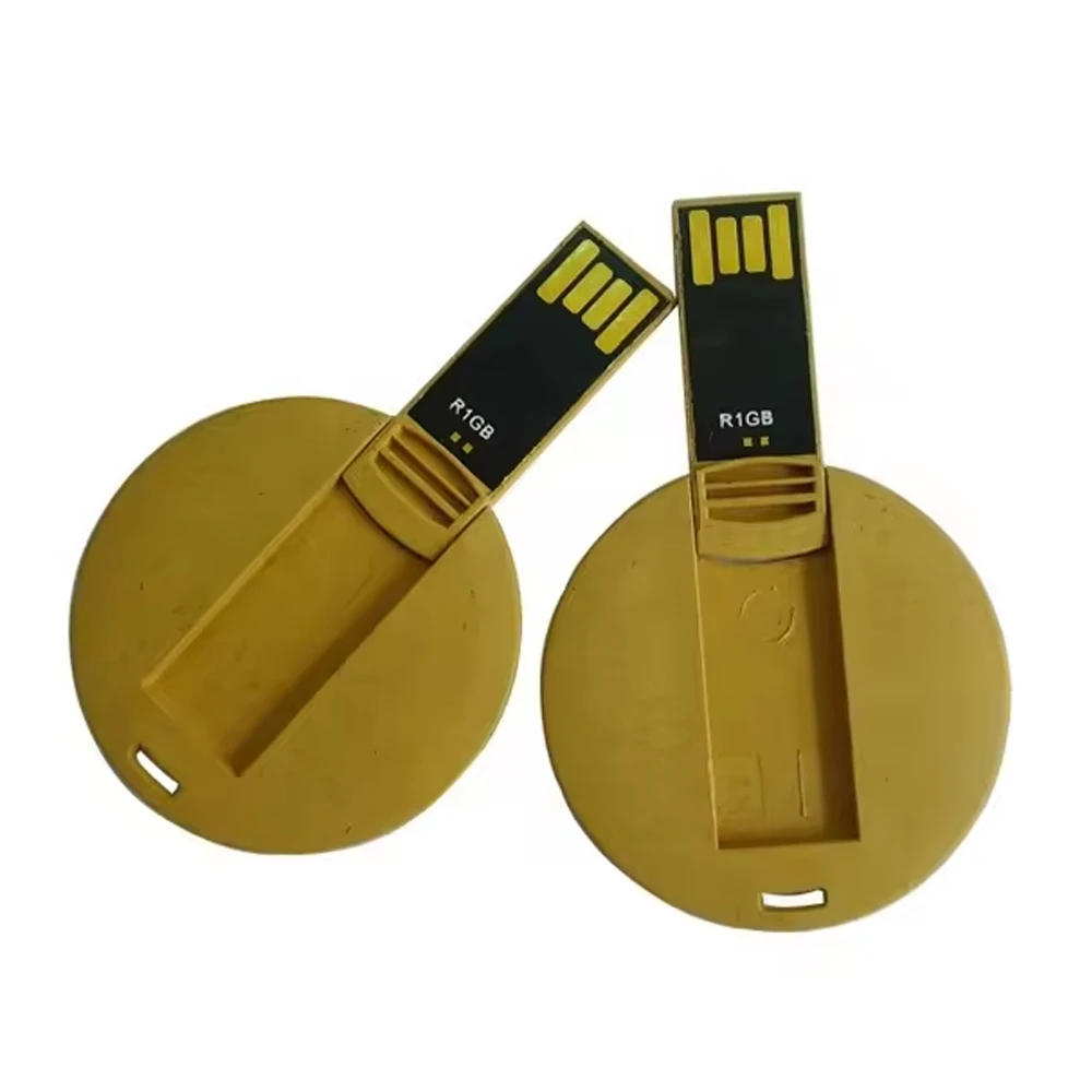 8 ГБ 32 пластиковая монета USB флэш-накопитель Пшеничная солома круглая карта 16 пользовательская для рекламного подарка
