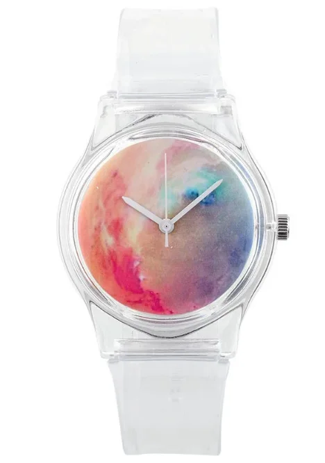 Watches For Women Birthday Gift Lovely Colorful Transparent Plastic Oranges poached egg face Student Girl Cute Jelly watch