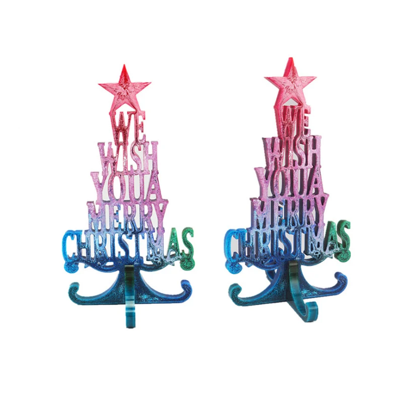 Diy Glue Dropping Mould 3d Christmas Tree Decor Ornaments Silicone Molds For Epoxy Resin Craft