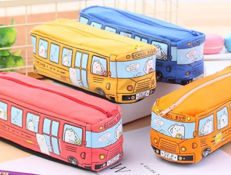 
2020 new design carton cute pencil cases car pencil box for kids 