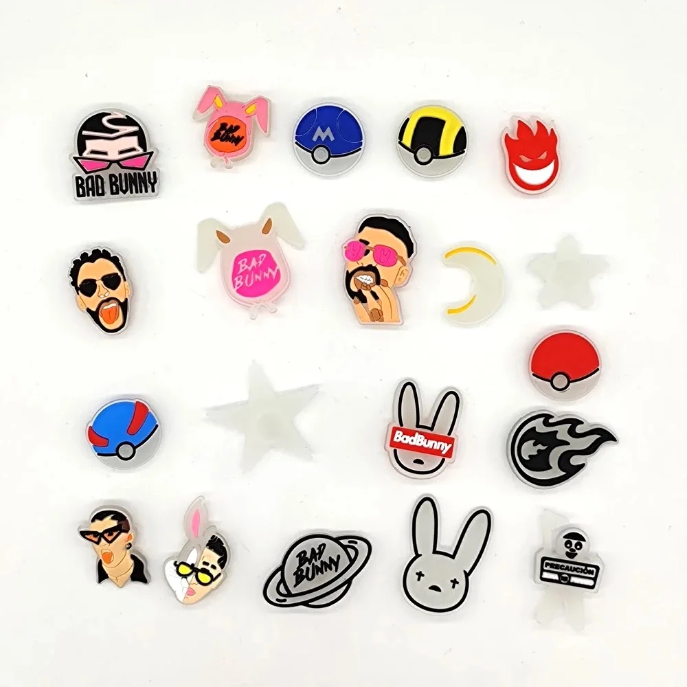 
Croc charms shoes Decorations pieces designer kids bling luxury bad bunny croc charms 