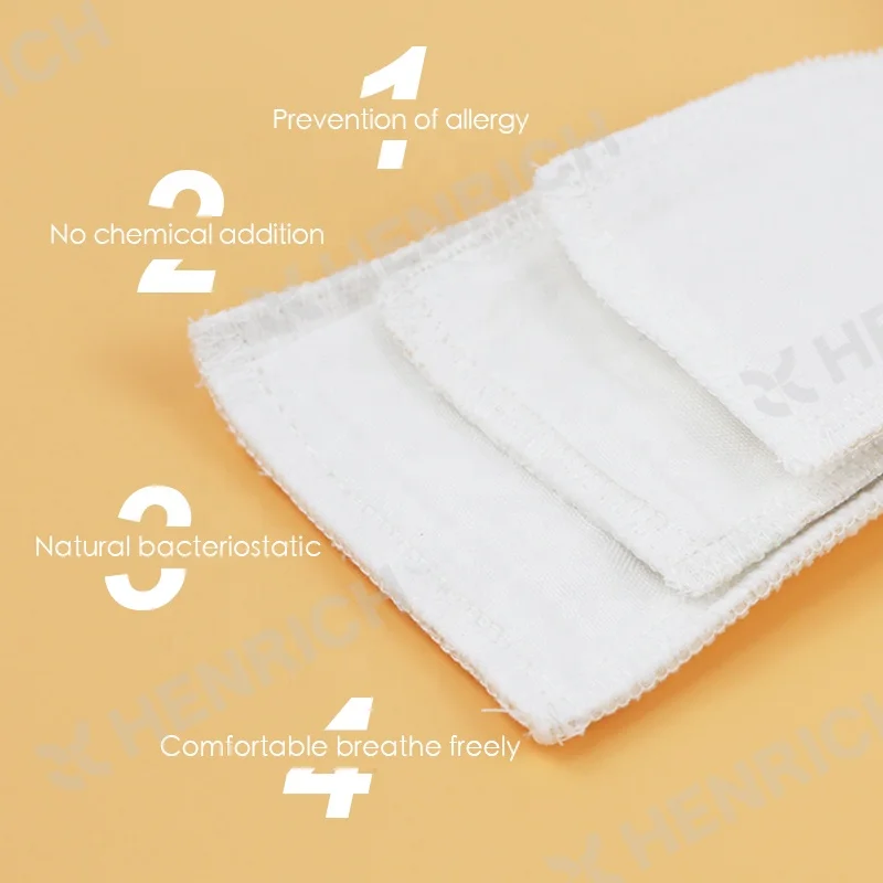 
Women Sanitary Reusable Organic Cotton Bamboo Charcoal Washable Cloth Menstrual Pads 