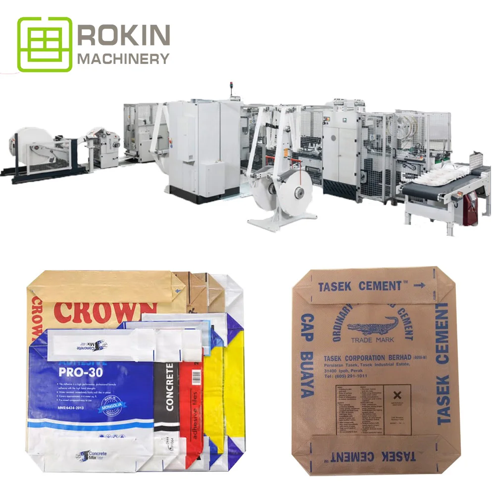 ROKIN BRAND Hot Sale Wholesale Custom 50kg Empty PP Woven Packaging Cement Bag Machine Suppliers PP Woven Valve Bag Machine