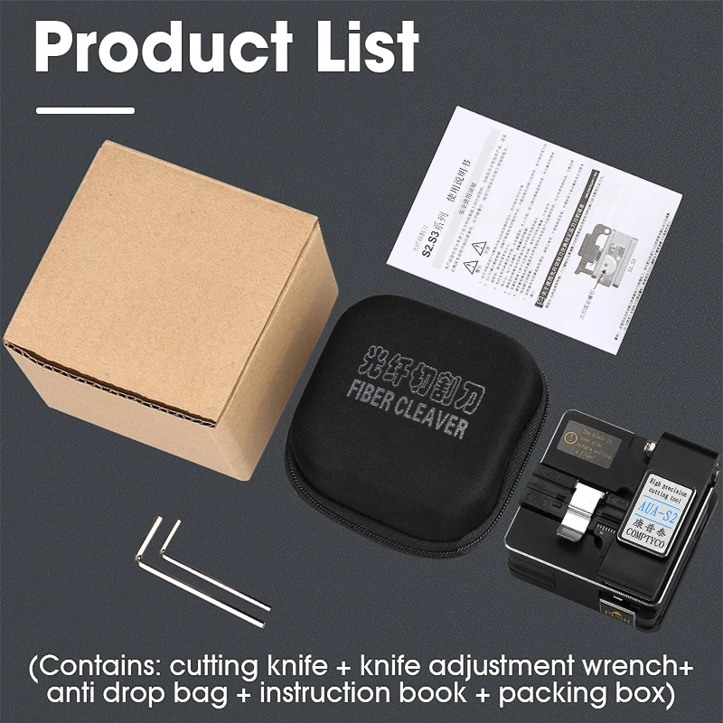 High precision Optical fiber cutter AUA-S2 optical fiber fusion cleaver,optical fiber cutter  Send shatter-resistant bag