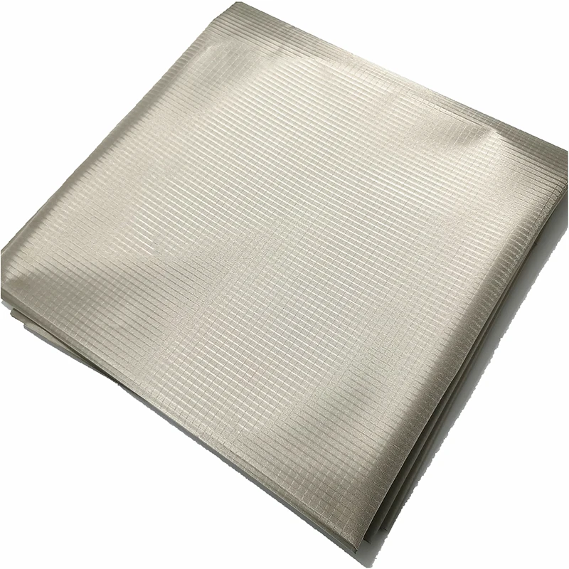High conductive EMF RF Blocking Fabric Electromagnetic Waves Shielding Anti-radiation Plaid Copper Cloth Reduce Wifi 5G Signal