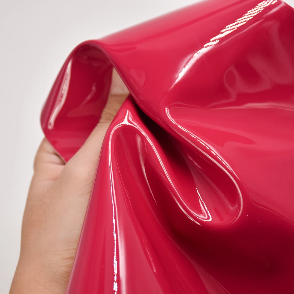 High quality 0.8 MM CHAROL PATENT wrinkle free PU Mirror leather For shoes/bags