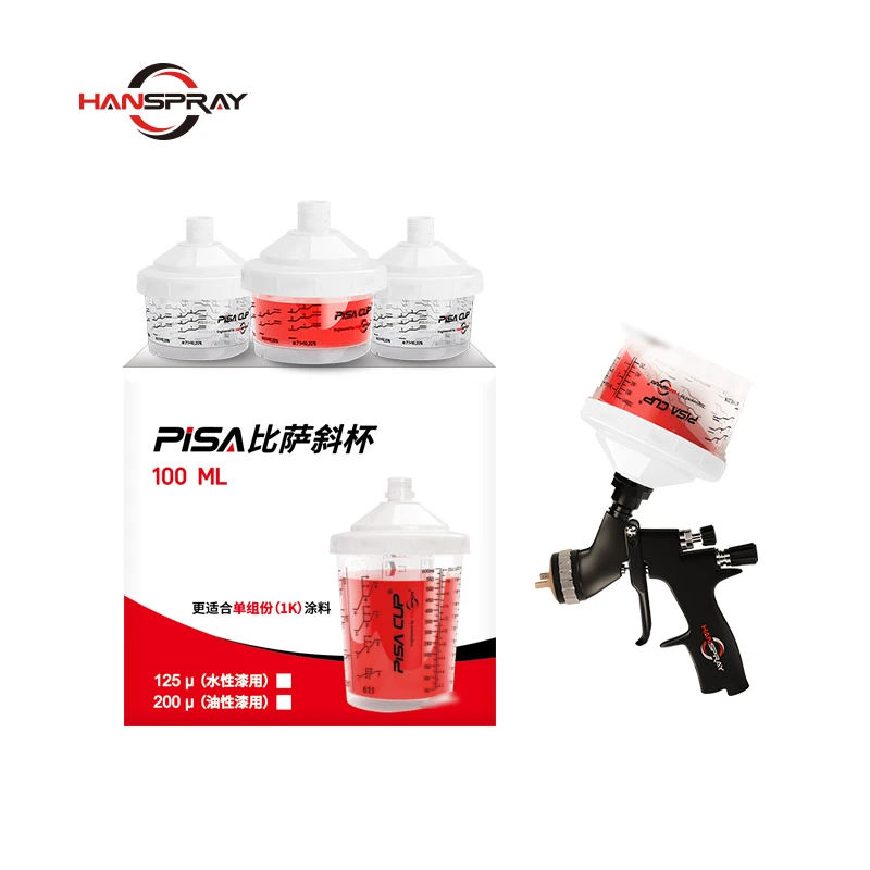 New Desgin Spray Paint System 600Ml Widely Used Pp Paint Gun Cup With Lids