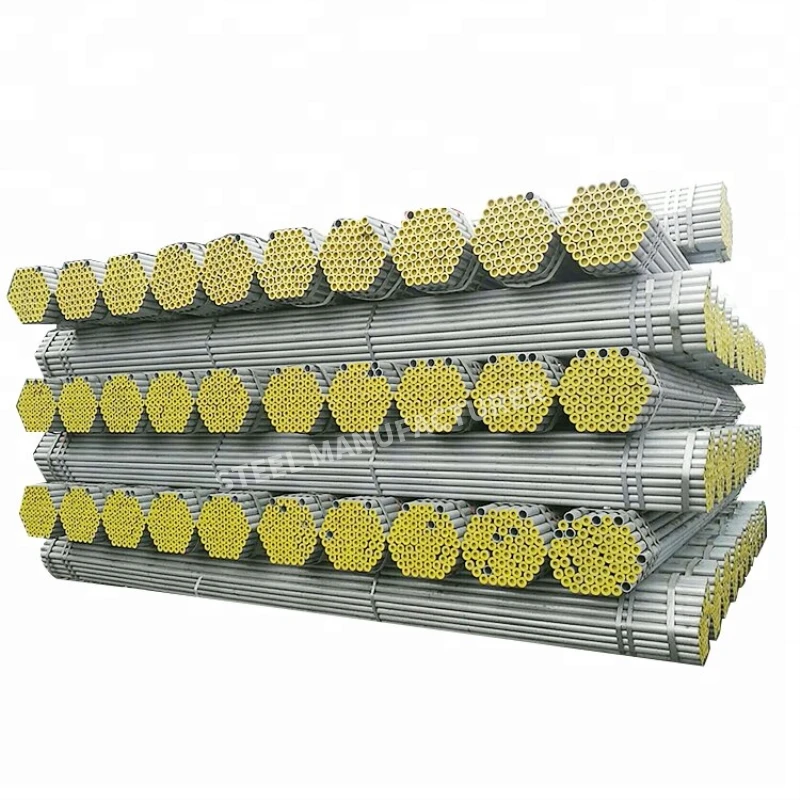 Q235 steel Pipes ERW Welded Gi Prepaint Galvanized Round Steel Pipes Tubes in large stock
