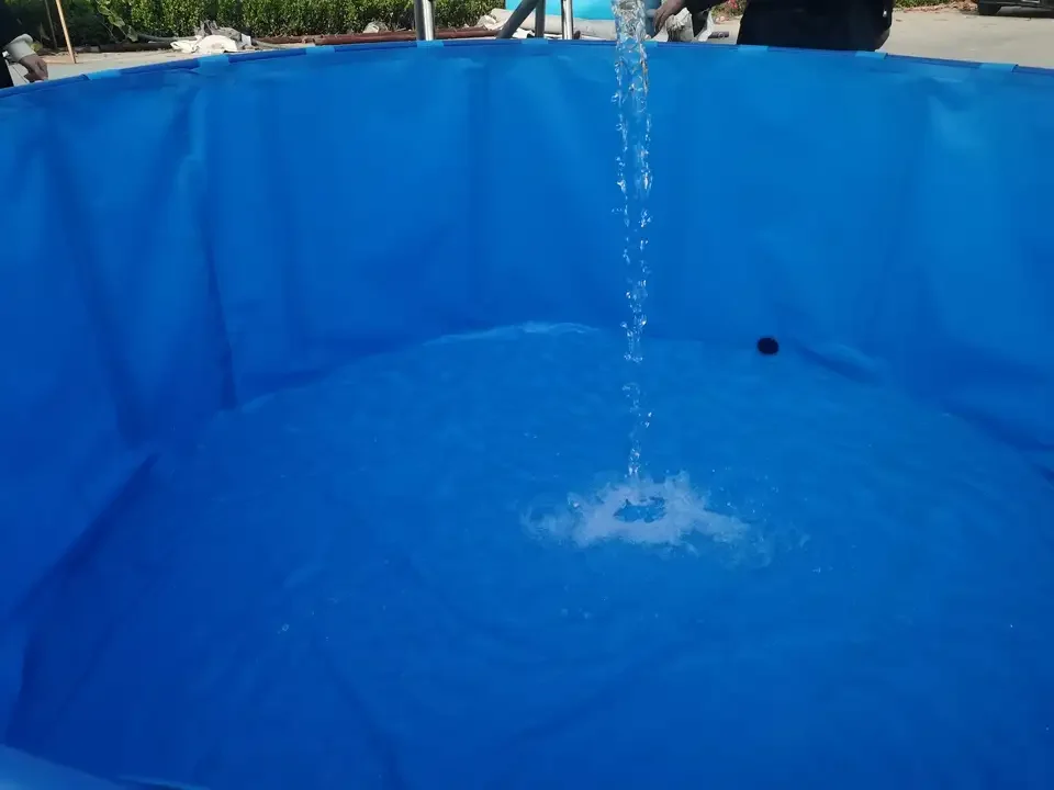 Moveable Pvc Fish Pond Tank Plastic Farming Blue Capacity Aquariums & Accessories Sustainable Plastic Koi Fish Pond