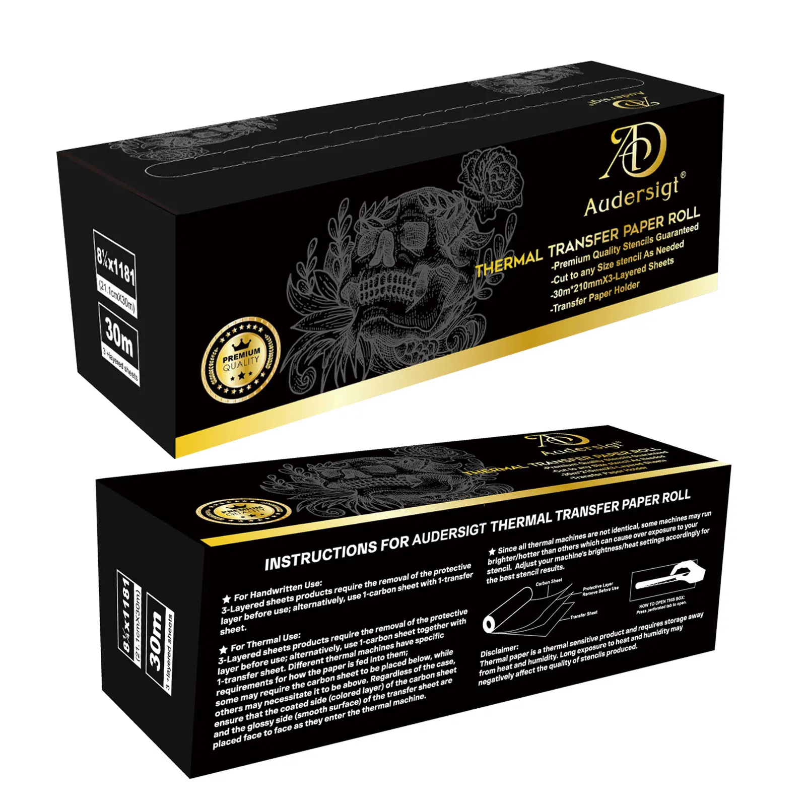 Kissure 30M Roll Tattoo Thermal Stencil Transfer Paper Sheet Free Hand Copier Paper For Tattoo Supply 3 layered  Transfer Paper