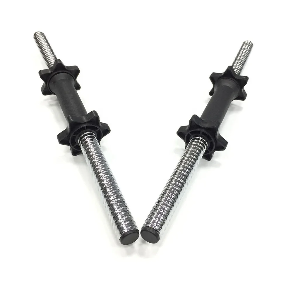 High Quality Cheap Chrome Threaded Hollow Dumbbell Bar With Rubber Grip