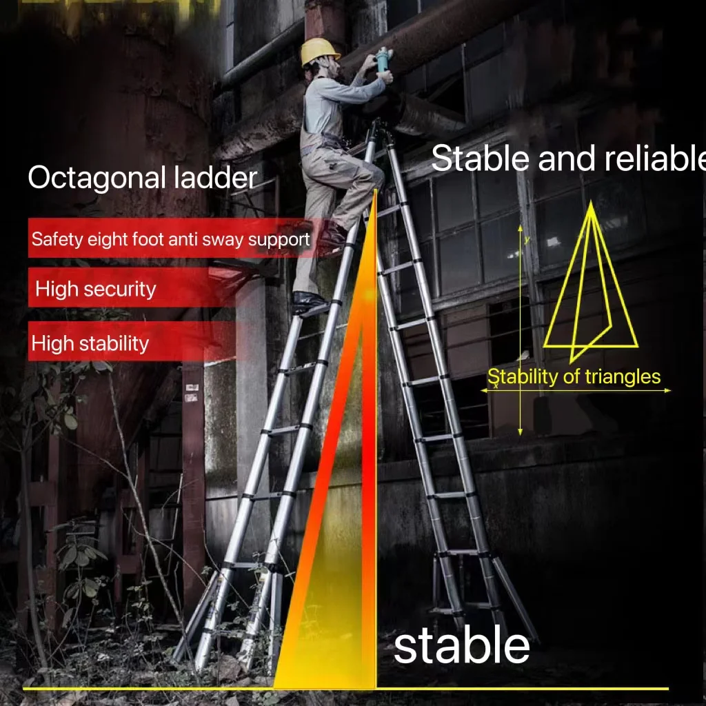 Aluminum alloy multi-functional telescopic engineering ladder ladder household folding ladderladder frame