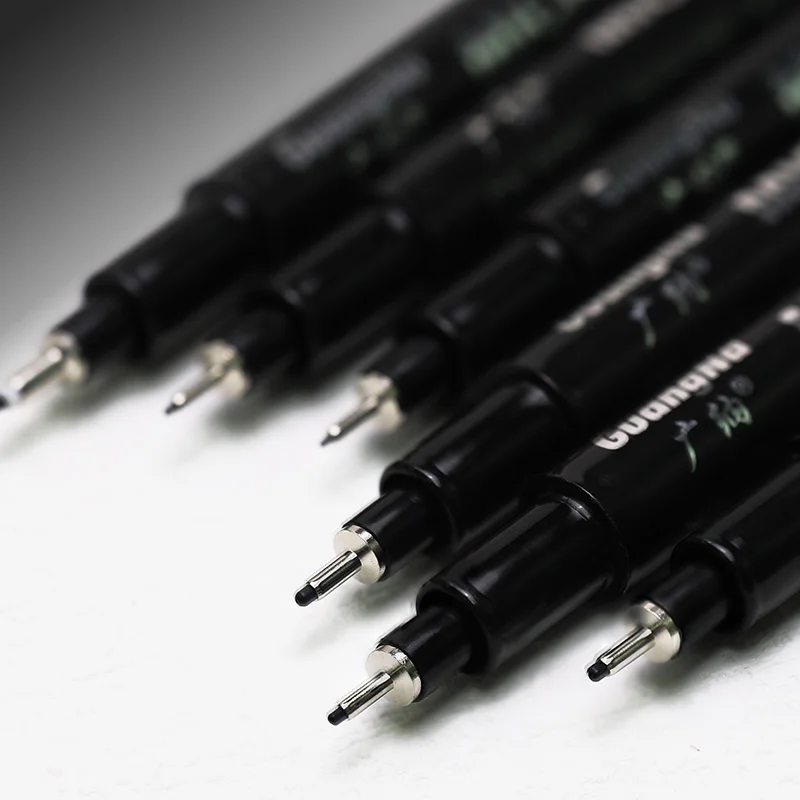 New arrival Fineliner Drawing Micro Line pen for Sketch Design 15 sizes set Black pigment liner art pens