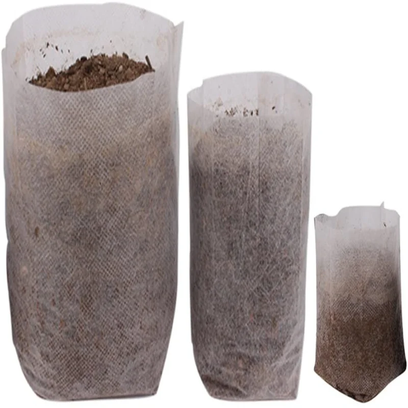 Factory Different Sizes Biodegradable Non Woven Nursery Bags Plant Grow Bags Fabric Seedling Pots Eco-Friendly Aeration Planting