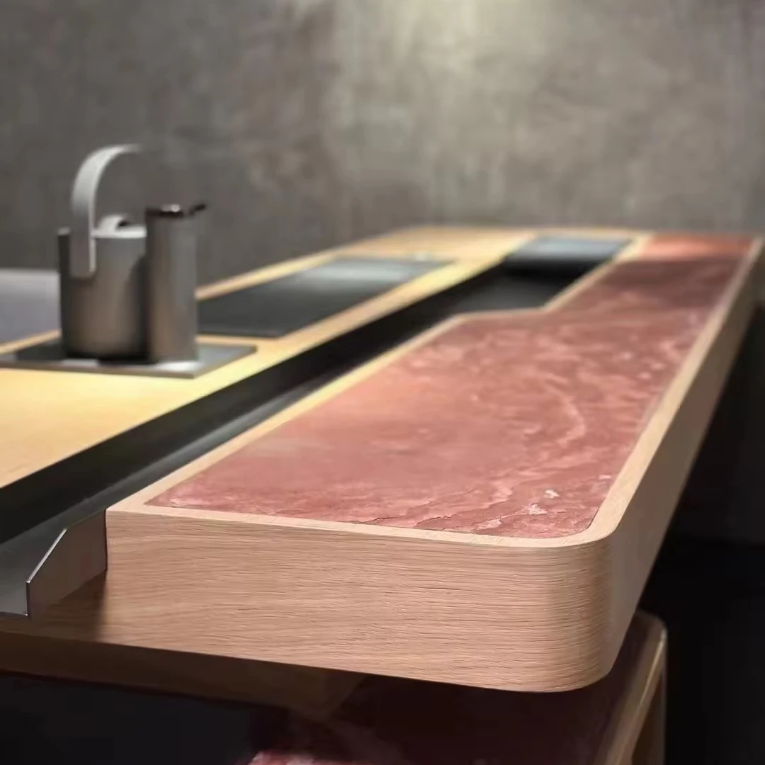 Stonemarkt Premium Quality Tera Red Slate Flexible Table Tops Natural Sandstone Rock Ultra Thin Stone For Countertops