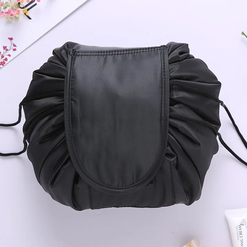 Factory Portable Nylon Cosmetic Bag Travel Toiletry Kit Makeup Organizer Waterproof Lazy Drawstring Magic Cosmetic Pouch Bag