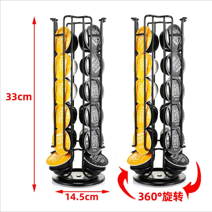 NESPRESSO Affordable COFFEE TEA POD CAPSULE HOLDER TOWER RACK STAND 24PCS