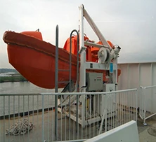 A-type fast rescue marine boat lifting crane/boat davit crane for sale