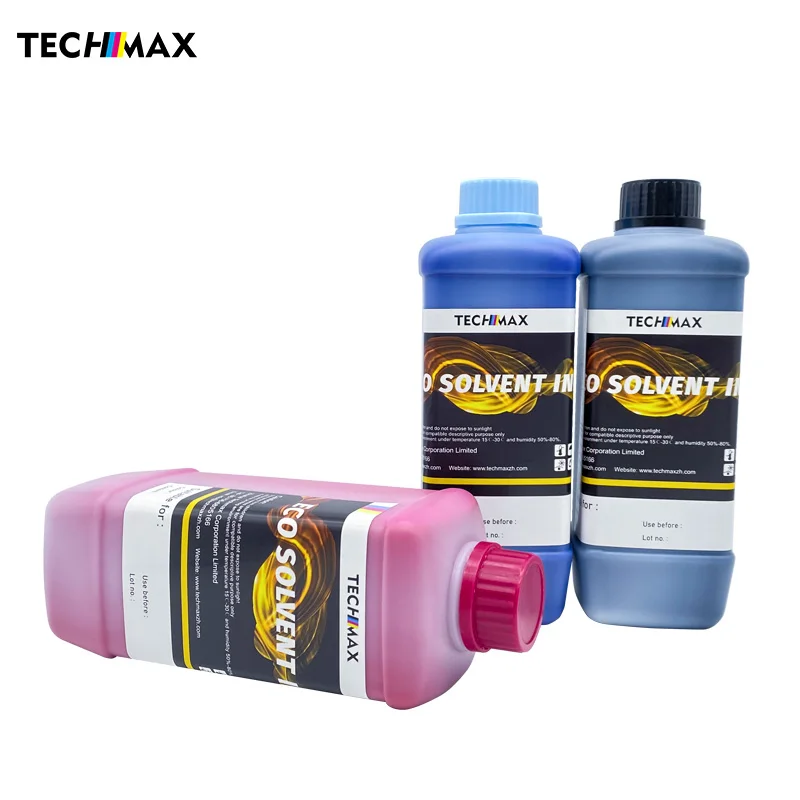 1000ml good quality no smell eco solvent ink printing 6 color for epson print head xp600 dx5 dx7 eco solvent ink