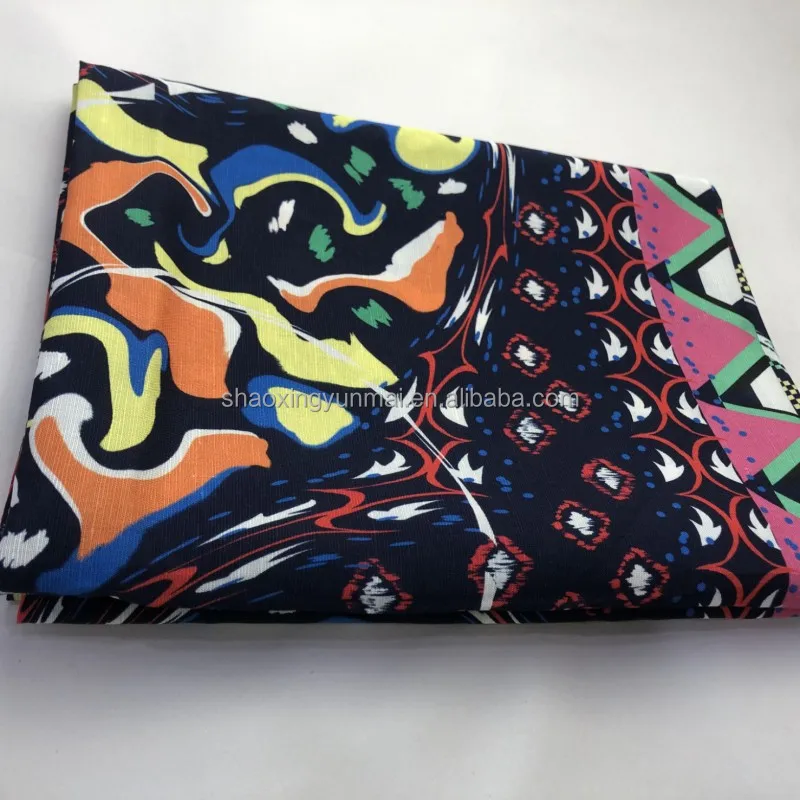 Ткань с реактивной печатью, 100% льняная ткань для одежды