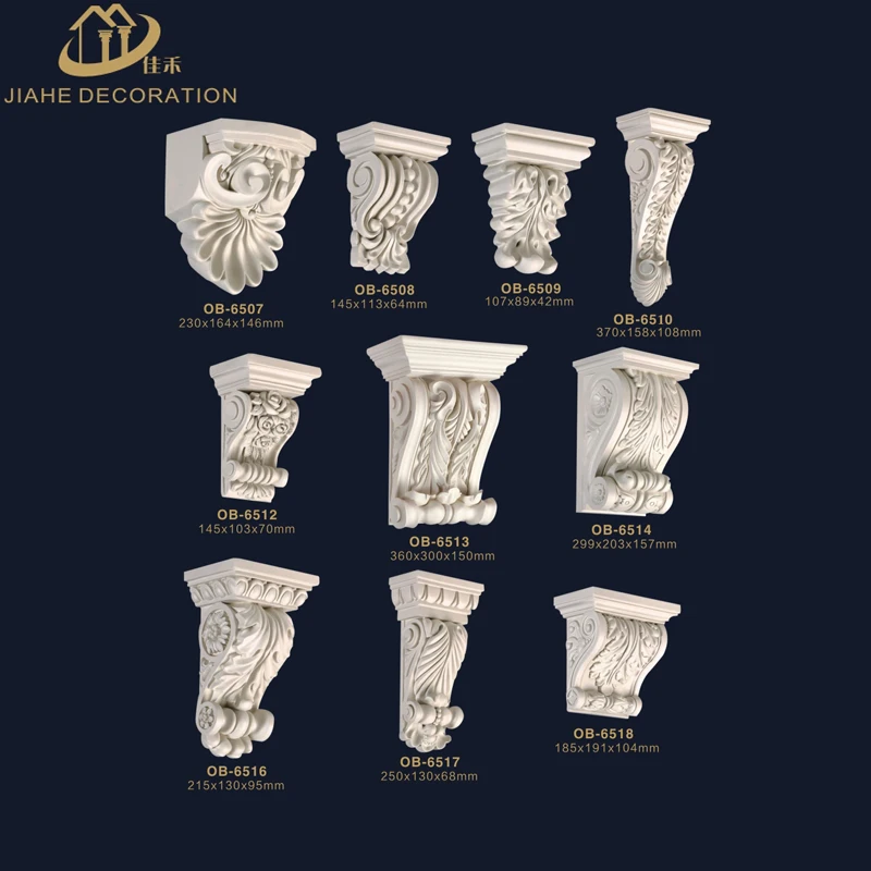 
high density PU foam damp proof wall surfaced bracket shelf corbel factory 