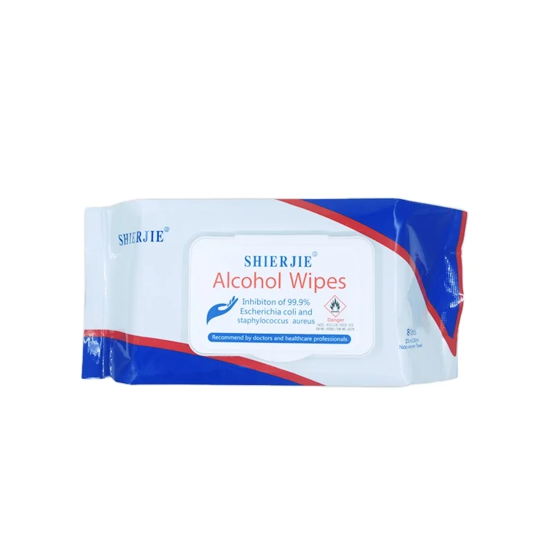 OEM+In Stock Medical Use 80pcs Disposable Surface Alcohol Wipes Manufacturer Wholesale