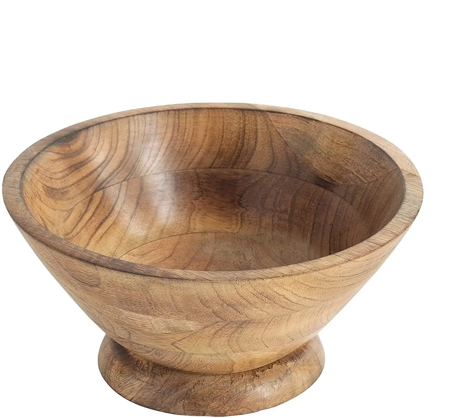 Деревянная миска для ног-большая 9 8 дюймов-деревянная сервировочная еды фруктов салата попкорна и украшения