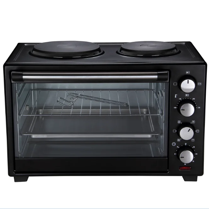 48L Kitchen horno pizza electric toaster home deck oven tandoor with chicken rotisserie/lamp/convection fan