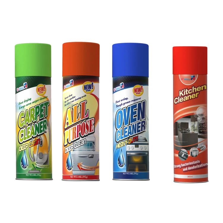 U.well Household Cleaning Good Quality Dishwasher Grill Multifunctional Cleaning Aerosol Can Kitchen Foam Cleaner Spray