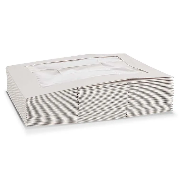 Wholesale Custom Empanada Packaging Box Paper Food Candy Cake Box Snack window white Corrugated Board Mooncake Bread Box