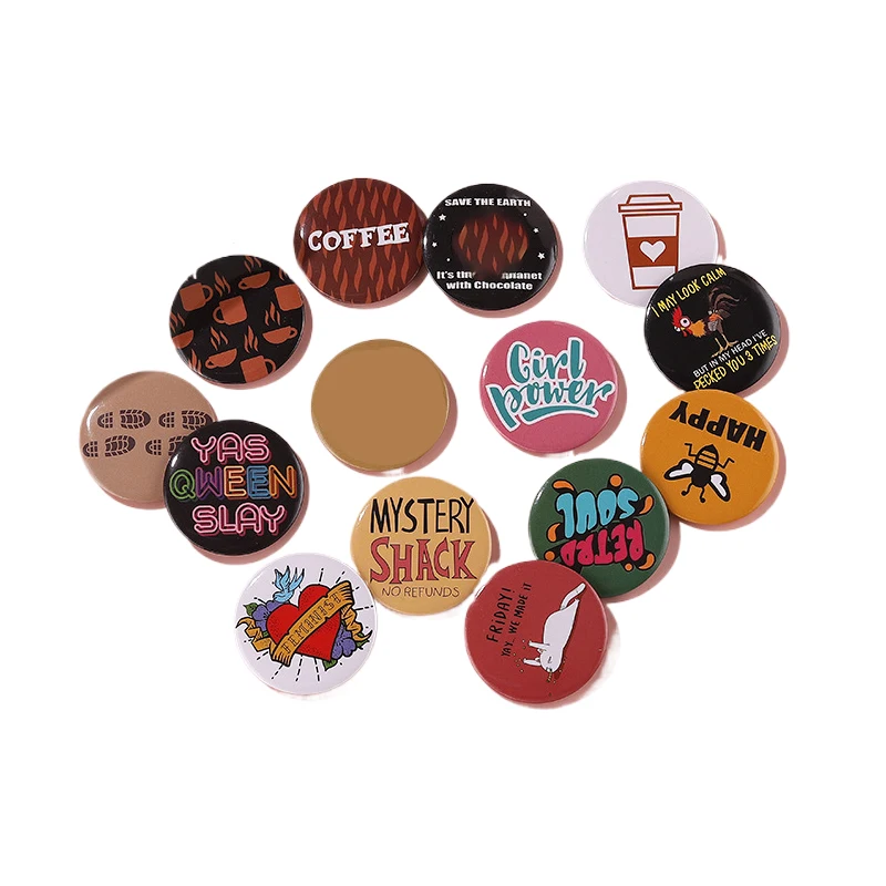 Wholesale Custom Logo Round Button Badge custom buttons logo brand engrave metal button