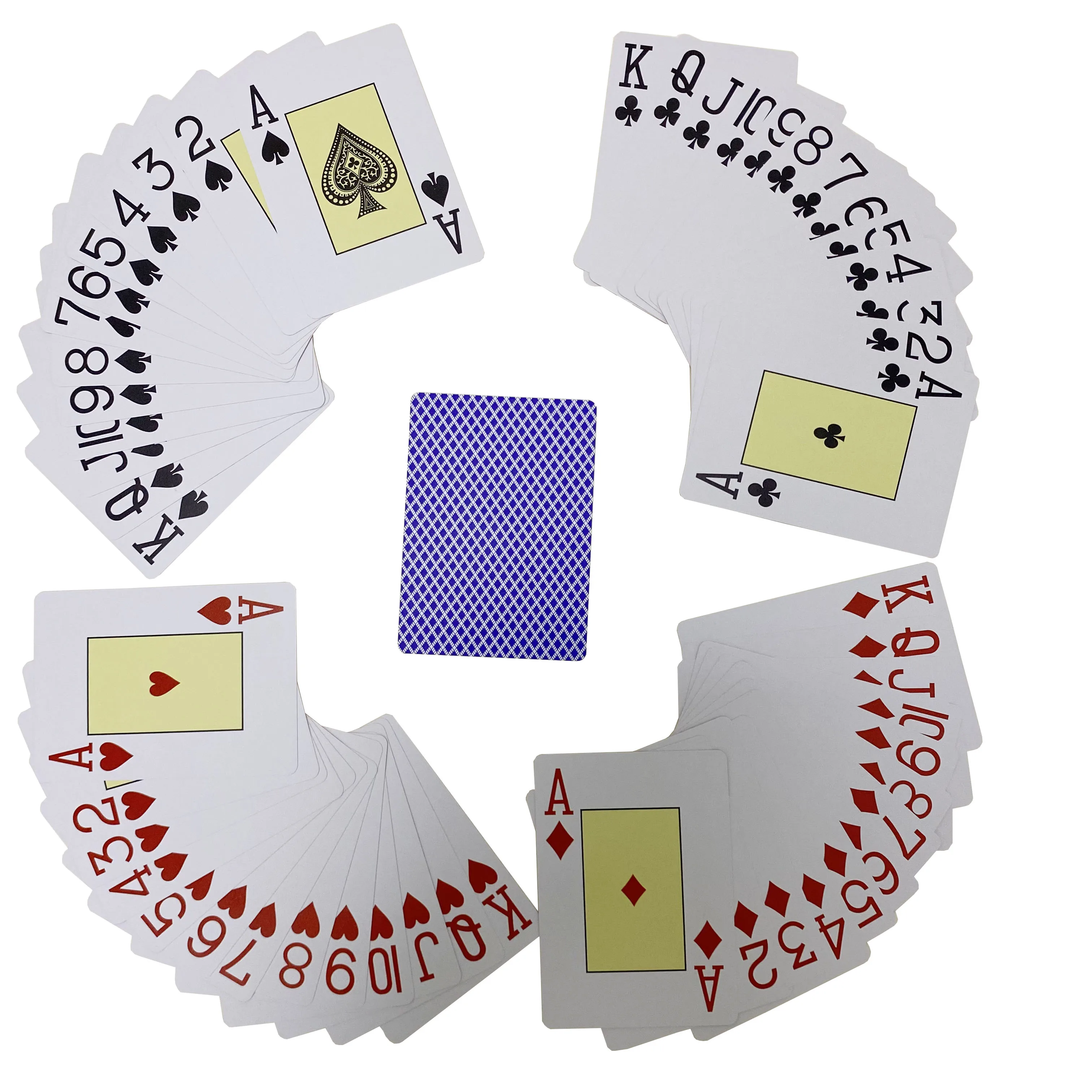 USA Texas 63x88mm Jumbo custom logo Plastic poker custom plastic pvc playing cards printing