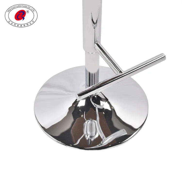 Hot Sale Commercial Metal Barstool Iron Chair 24 Counter Height Bar Stool With Foot Stool Swivel Cast Iron Bar Stool Base