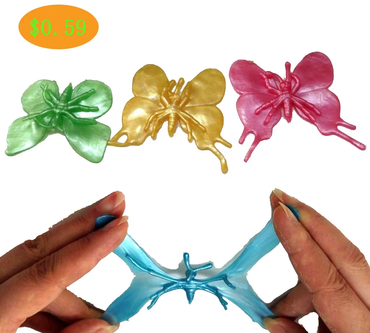 $0.59 Retail Farm Animal Plastic Insects butterfly New Toys
