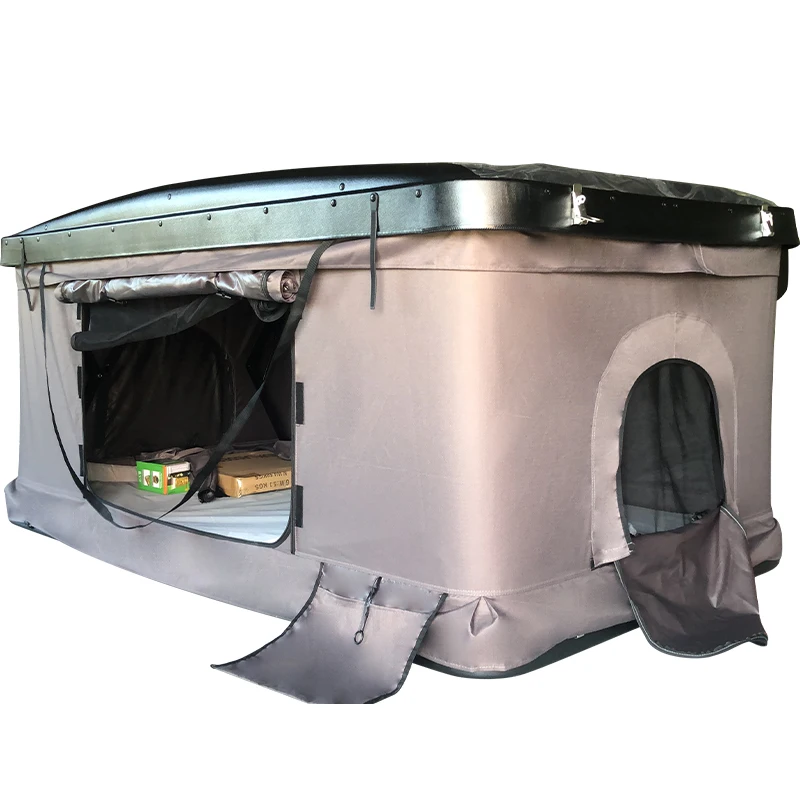 Camping Aluminum Tent Box Rooftop Car Roof Top Tent Hard Shell 2 Person Car Tent Roof Top Lightweight Pop Up