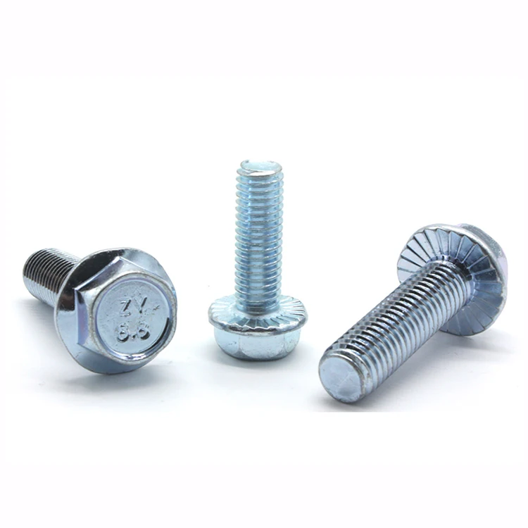 M5 M6 M8 M10 M12 M14 M16 M20 DIN 6921 Steel 8.8 Grade Zinc Plated Hexagon Hex flange Bolt with Serrated