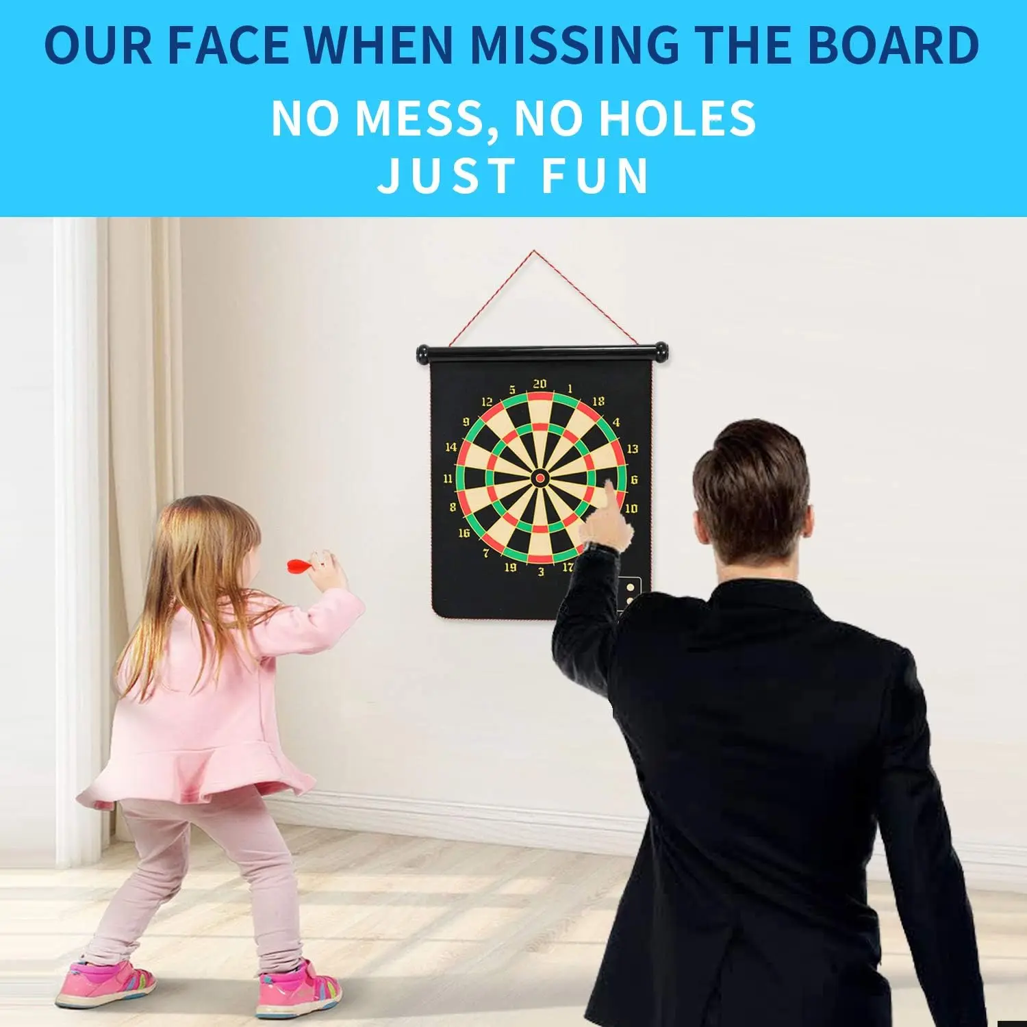Magnetic Dart Board Indoor Outdoor Dart Games for Kids Double Sided Board Game Set for Gifts