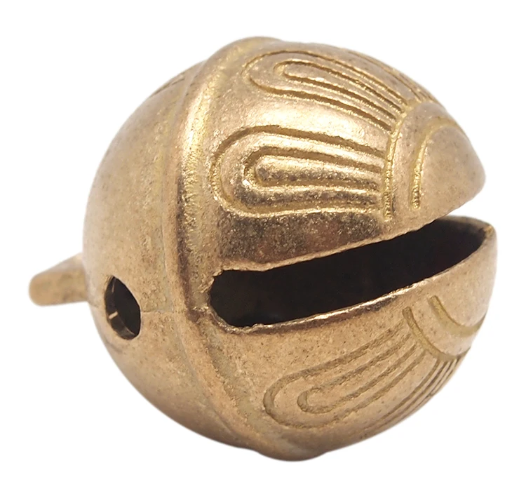 Диаметр 44 мм, минимальный заказ, 1 шт., Круглый Латунный Колокольчик, сани, колокольчик в качестве Рождественского украшения