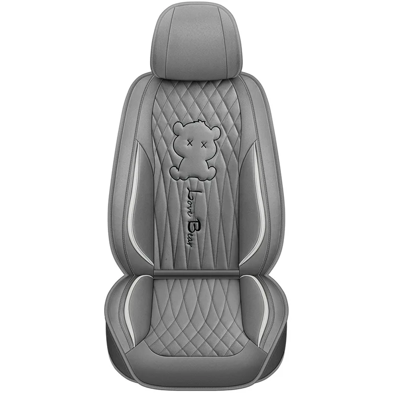Luxury Universal Leather linen Auto Car Seat Cover full Seat Cover Cushion car accessories