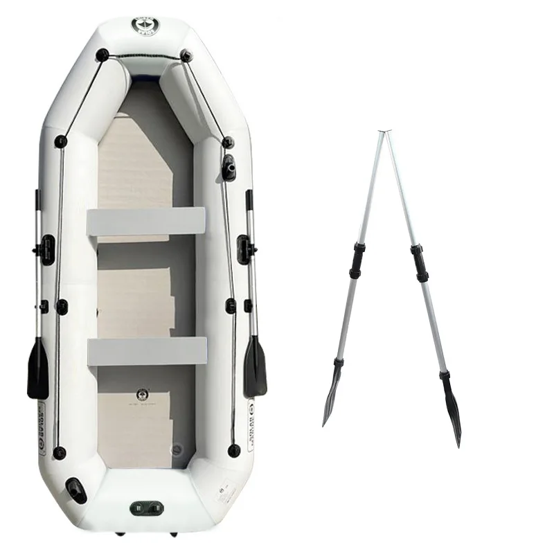 Солнечная морская 3-слойная ПВХ 10-футовая рыболовная каяк 4-х человек надувная резиновая лодка Складная гребля на каноэ с моторной пряжкой