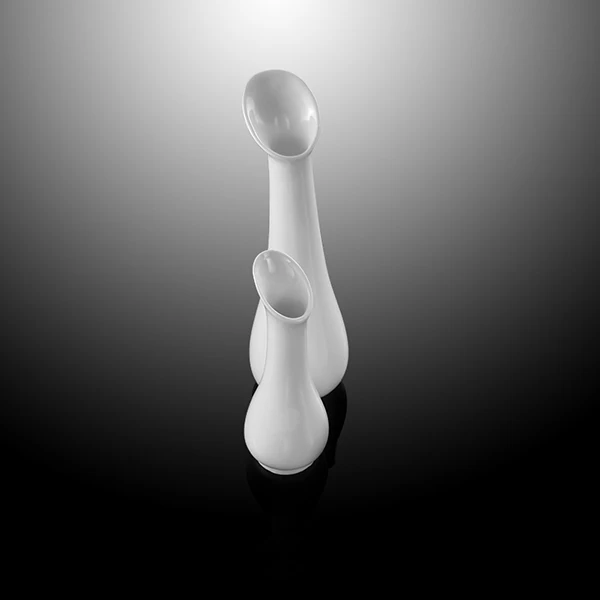 Promotion Vase White Porcelain Morning Glory Vase Tall 15Cm White Porcelain Vase