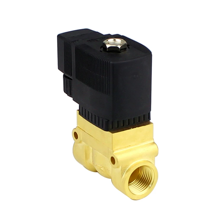 5404 Series 50bar High Pressure Temperature Solenoid Valve 1/4 3/8 1/2 BSP 12V 24V DC AC220V N.C PTFE pilot Brass